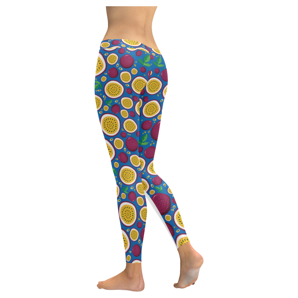 Passion fruit blue background Women's Legging Fulfilled In US
