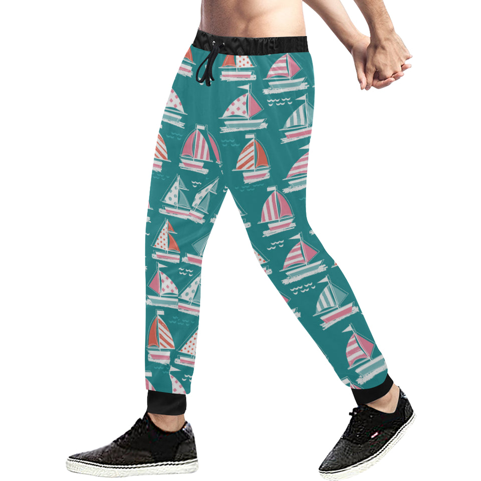 Cute sailboat pattern Unisex Casual Sweatpants