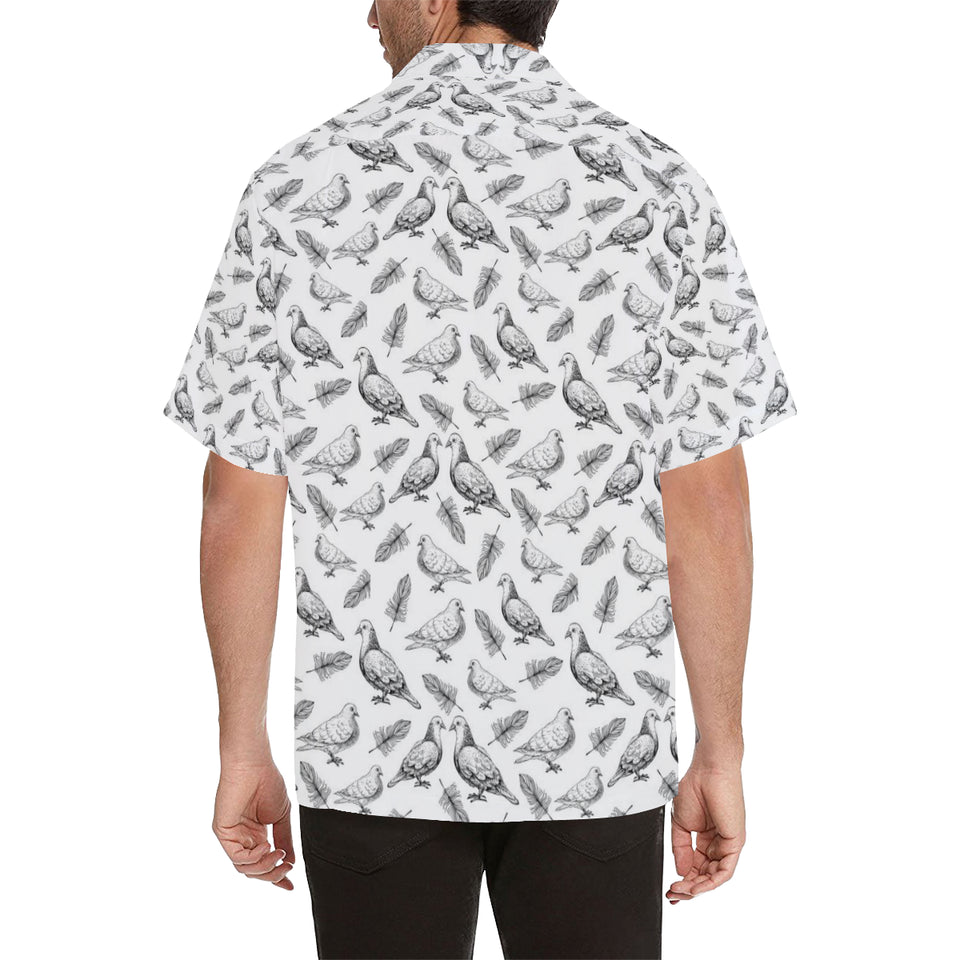 Pigeon Pattern Print Design 05 Men's All Over Print Hawaiian Shirt (Model T58)