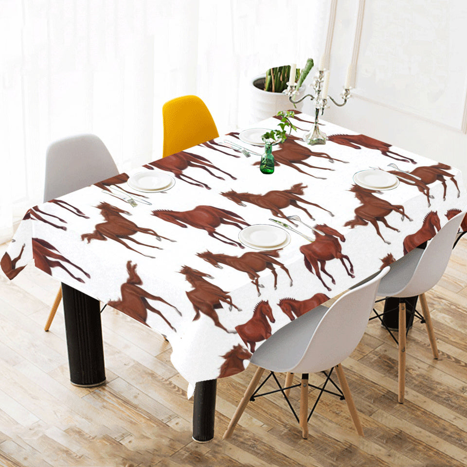Horses running pattern background Tablecloth