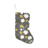 Beautiful gold autumn maple leaf pattern Christmas Stocking