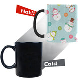 Cute snowman snowflake pattern Morphing Mug Heat Changing Mug