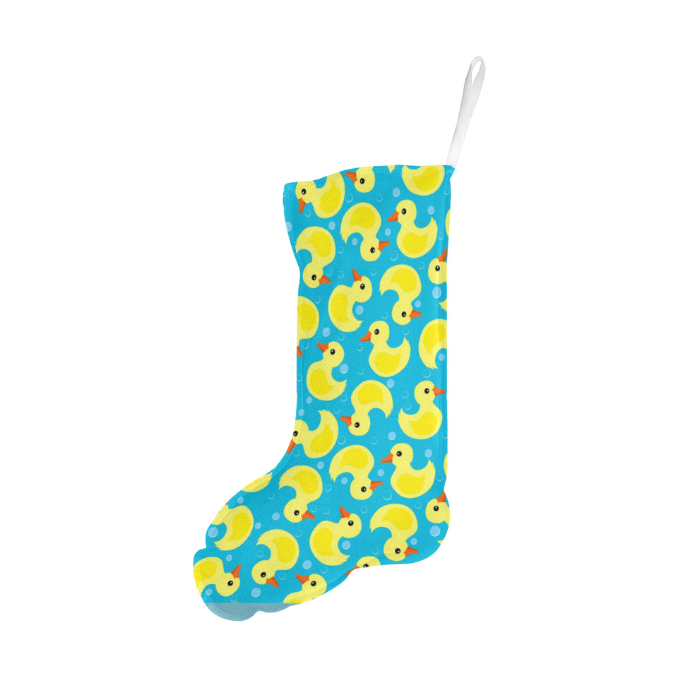 Duck Toy Pattern Print Design 04 Christmas Stocking