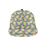 Pineapples pattern striped background All Over Print Snapback Cap