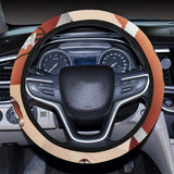 American football ball design pattern Car Steering Wheel Cover