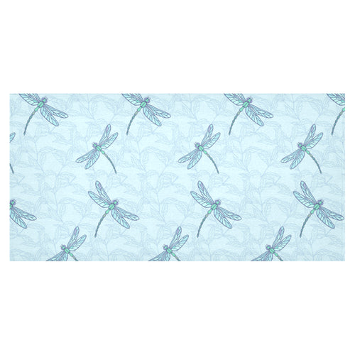 Dragonfly pattern blue background Tablecloth