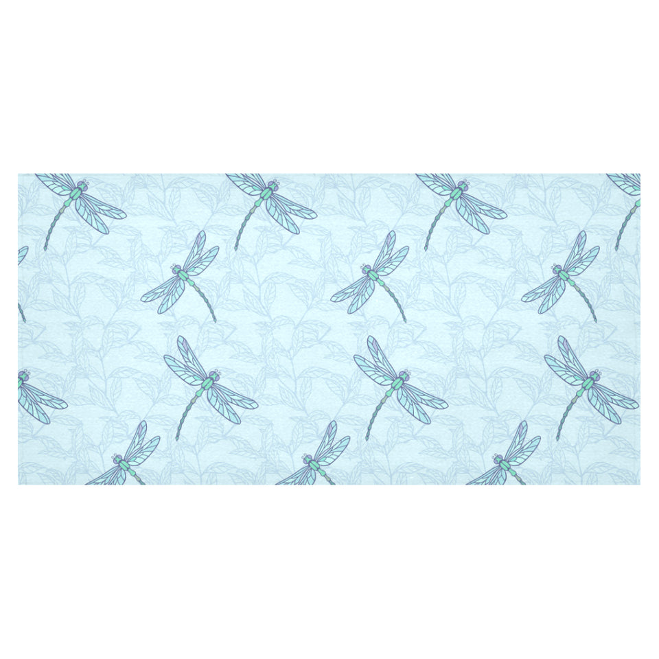 Dragonfly pattern blue background Tablecloth