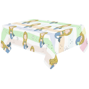 Cute hand drawn mermaid Tablecloth