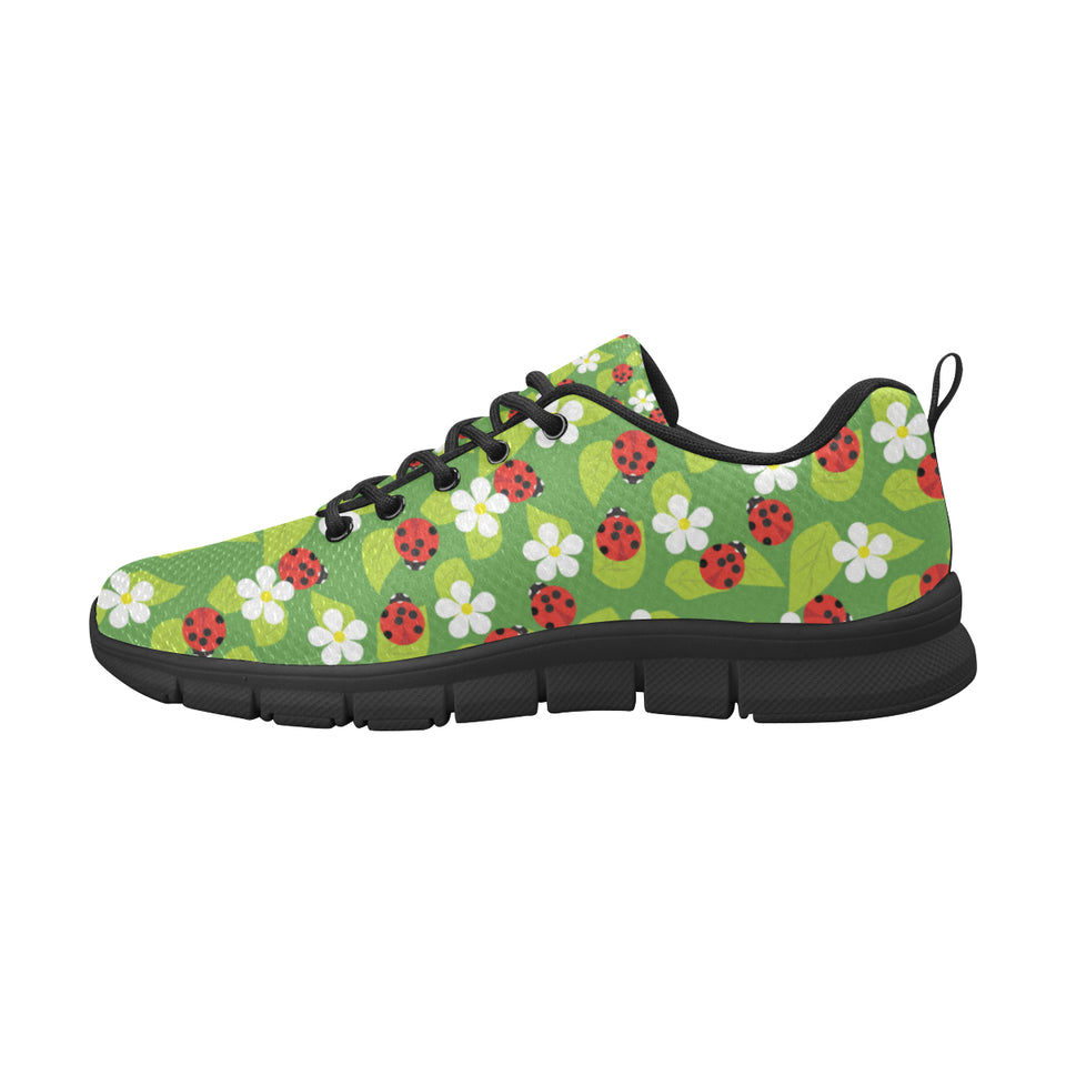 Ladybug Pattern Print Design 01 Men's Breathable Sneakers ( Model 055)