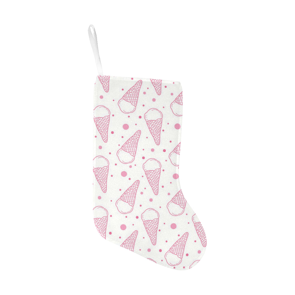 Hand drawn ice cream pattern Christmas Stocking