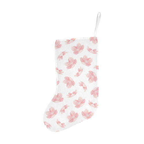 Pink sakura cherry blossom pattern Christmas Stocking