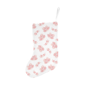 Pink sakura cherry blossom pattern Christmas Stocking