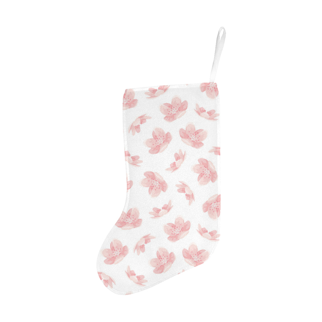 Pink sakura cherry blossom pattern Christmas Stocking