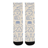 Cute sushi icon pattern Crew Socks