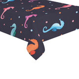 Watercolor colorful seahorse pattern Tablecloth