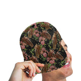 Horse head wild roses pattern All Over Print Snapback Cap