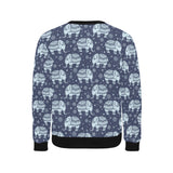 Elephant tribal design pattern Men's Crew Neck Sweatshirt