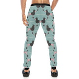 poodle dog green background Unisex Casual Sweatpants