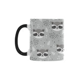 Cute raccoons leaves dot Morphing Mug Heat Changing Mug