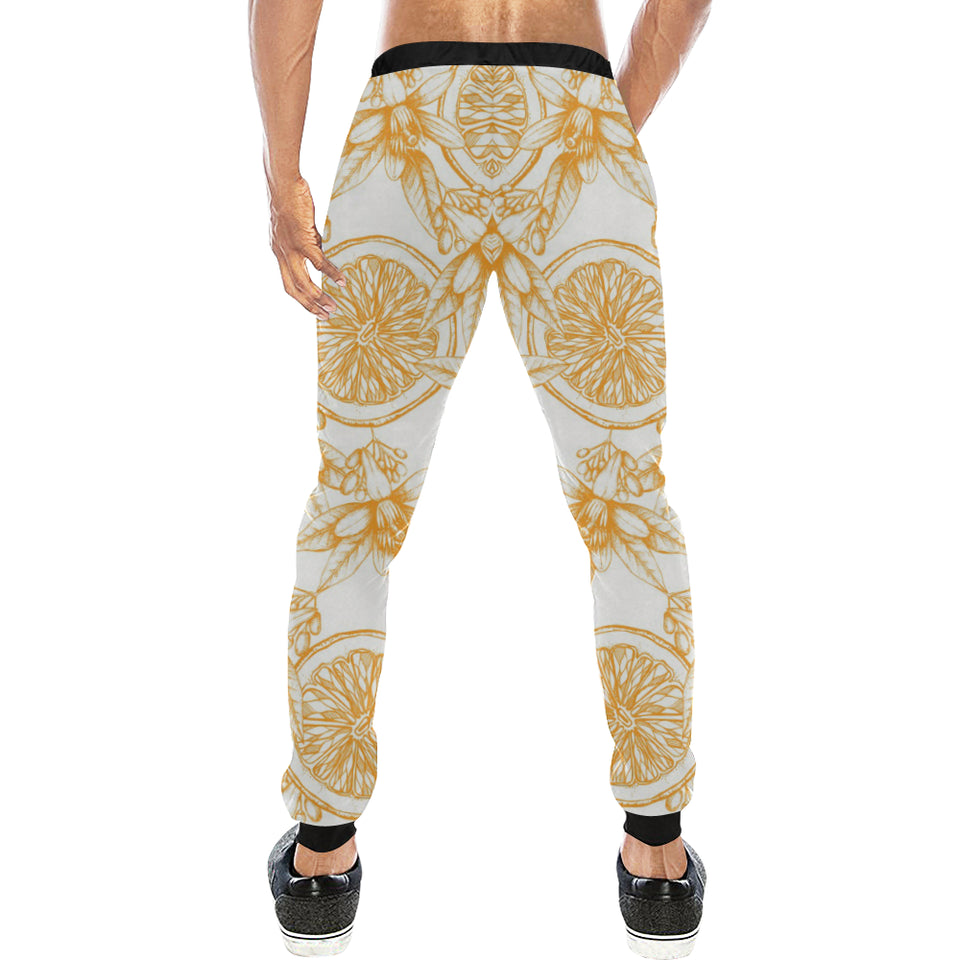 hand drawn orange fruit pattern Unisex Casual Sweatpants