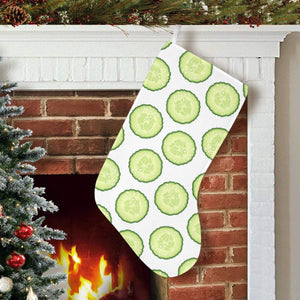 Cucumber slices pattern Christmas Stocking