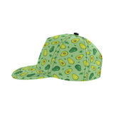 Avocado pattern green background All Over Print Snapback Cap