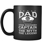 Black Mug-Dad The Pontoon Captain The Myth The Legend ccnc006 ccnc012 pb0045