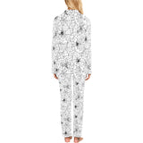 Spider web cobweb pattern Women's Long Pajama Set