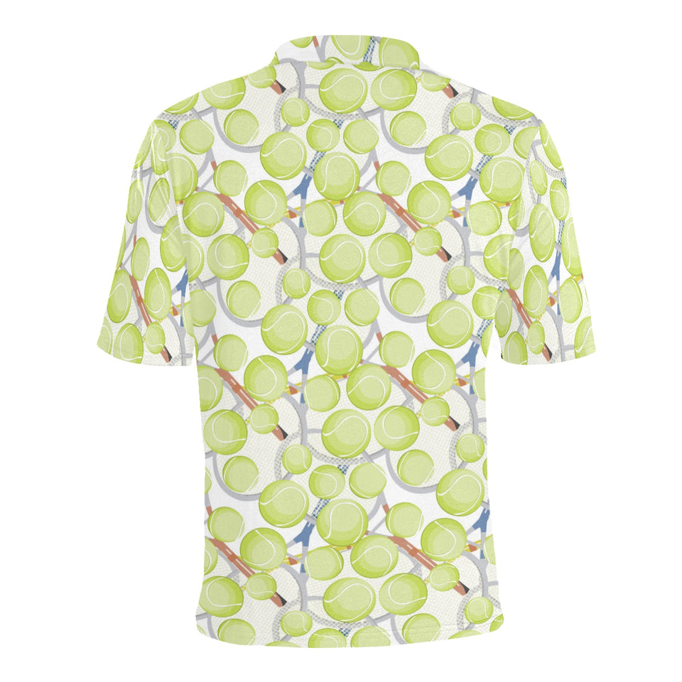 Tennis Pattern Print Design 01 Men's All Over Print Polo Shirt