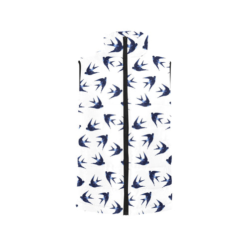 Swallow Pattern Print Design 03 Men's Padded Vest