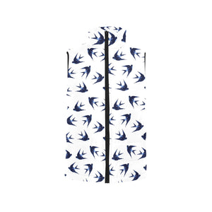 Swallow Pattern Print Design 03 Men's Padded Vest