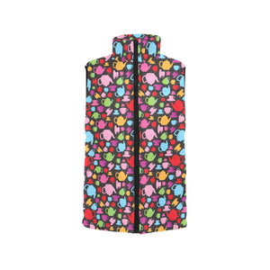 Tea pots Pattern Print Design 01 Women's Padded Vest