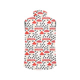 Red mushroom dot pattern Men's Padded Vest