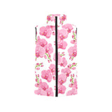 pink purple orchid pattern background Women's Padded Vest