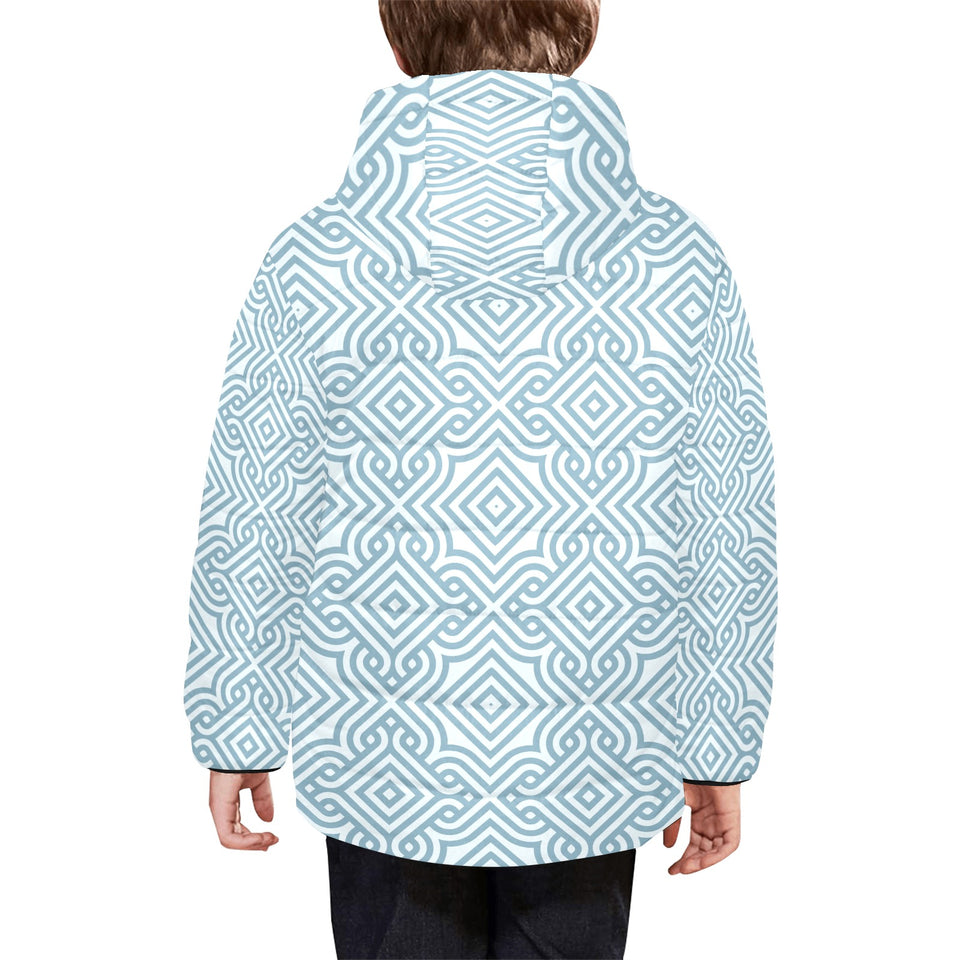 arabic pattern Kids' Boys' Girls' Padded Hooded Jacket