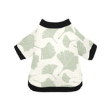 Ginkgo leaves pattern All Over Print Pet Dog Round Neck Fuzzy Shirt