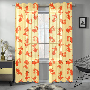 Goldfish Pattern Print Design 02 Gauze Curtain