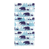 polar bear winter snow pattern Beach Towel