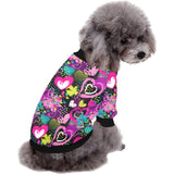 heart dot wave star creative design pattern All Over Print Pet Dog Round Neck Fuzzy Shirt