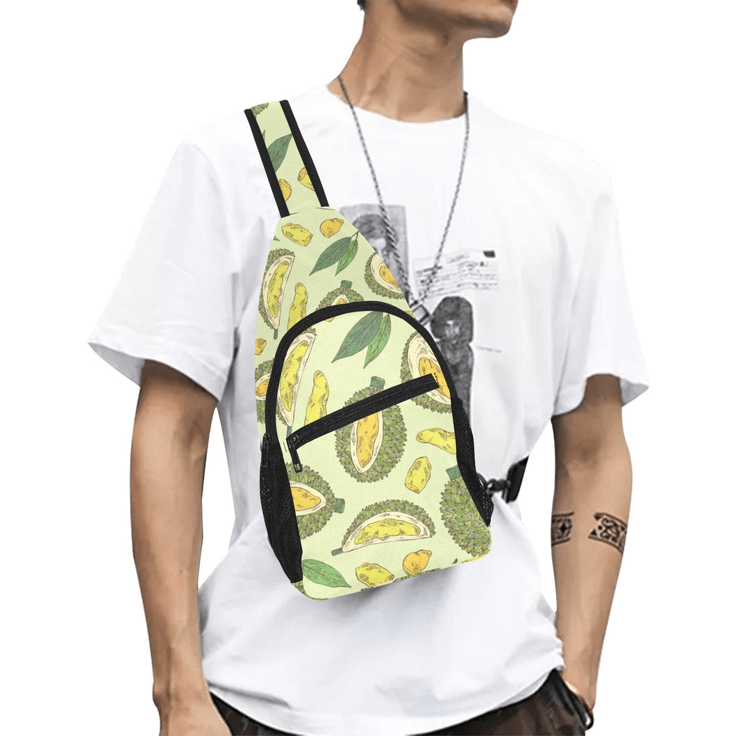 Durian leaves pattern background All Over Print Chest Bag