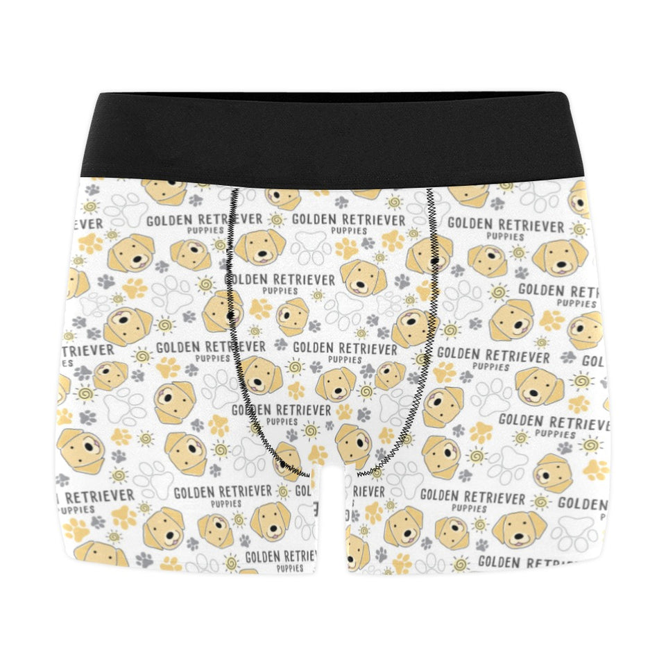 Golden Retriever Pattern Print Design 04 Men's All Over Print Boxer Briefs Men's Underwear