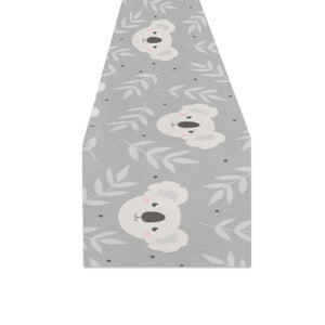 Cute koala leaves pattern Table Runner