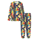 Colorful parrot flower pattern Women's All Over Print Pajama Set
