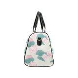 Pink lotus waterlily leaves pattern Travel Bag