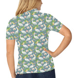 Pelican Pattern Print Design 04 Women's All Over Print Polo Shirt