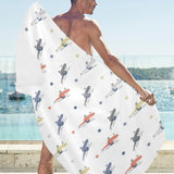 Cute helicopter star pattern Beach Towel