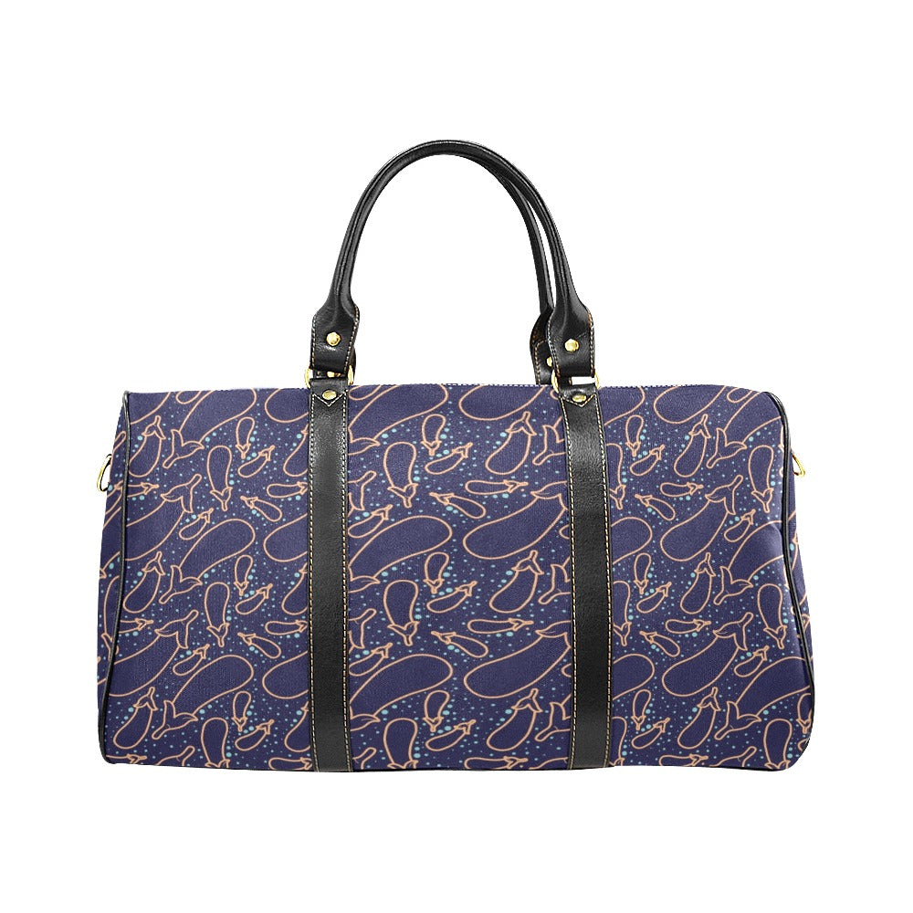 Eggplant Pattern Print Design 04 Travel Bag