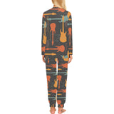 electric guitars pattern Women's All Over Print Pajama Set