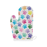 Dog Paws Pattern Print Design 01 Heat Resistant Oven Mitts