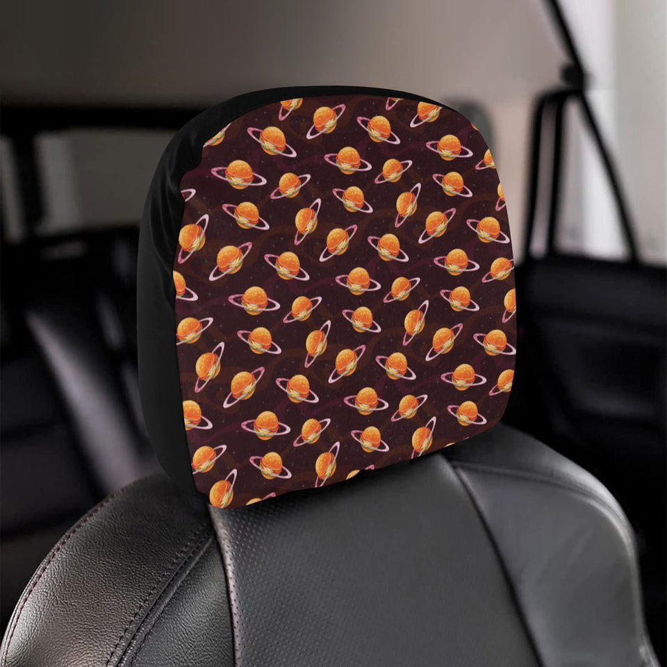 Hamburger Pattern Print Design 05 Car Headrest Cover